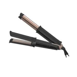 REMINGTON FlexiStyle Multi Styler Curling Iron & Hair Straightener 2-Inch-1 Black Gold