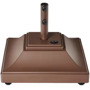Best Choice Products Mobile Umbrella Base | Fillable Heavy-Duty Market Stand w/4 Wheels | 2 Locks | 120lb Capacity | Brown