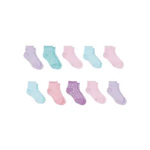 Hanes Girls' ComfortSoft Ankle Sock | 10 Pack | Sizes S-L | m