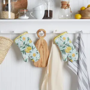 Martha Stewart Lemon Whimsy Oven Mitt Set | 2 Piece