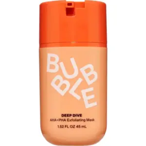 Bubble Skincare Deep Dive AHA + PHA Exfoliating Mask | All Skin Types | Wash-off Mask | 1.52 fl Ounce / 45ml