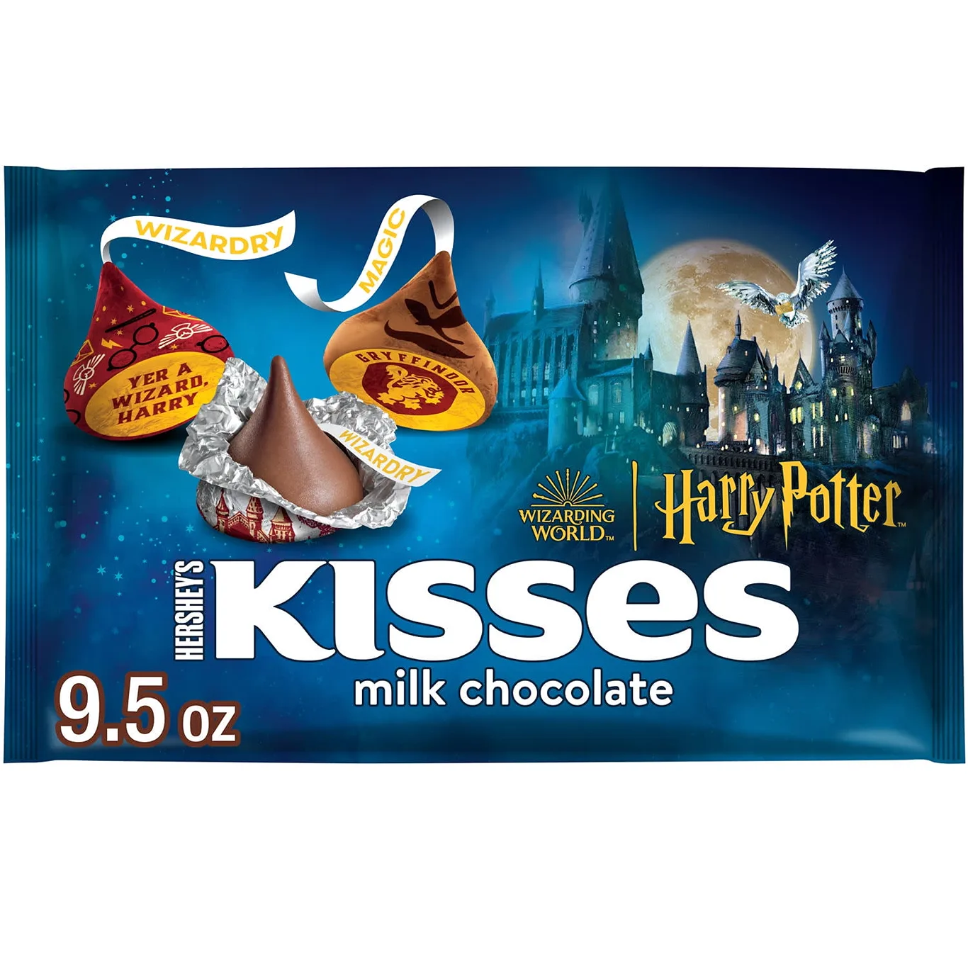 Hershey's Kisses Milk Chocolate Harry Potter Halloween Candy | Bag 9.5 Ounce | Single