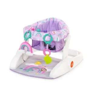 Bright Starts Learn-to-Sit 2-Position Floor Seat | Purple Paradise | Unisex | Infant