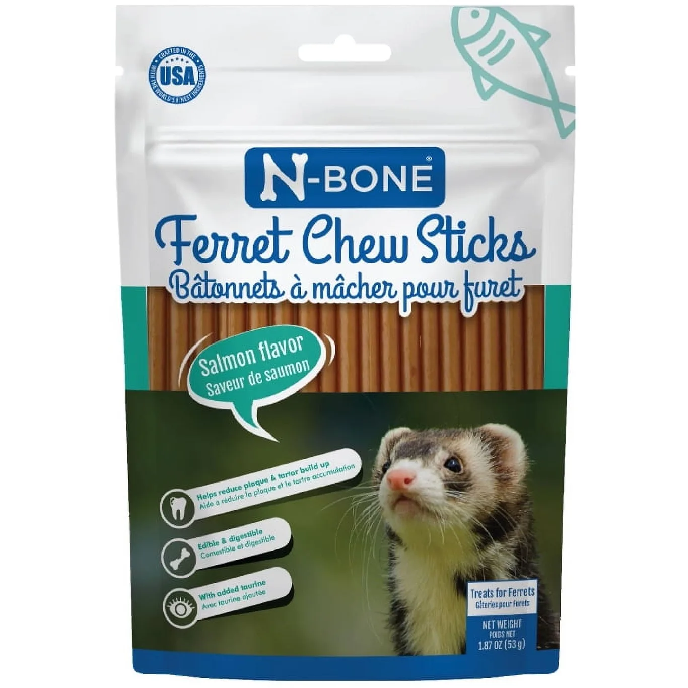 N-Bone Ferret Chew Sticks Salmon Flavor (Premium Edition)