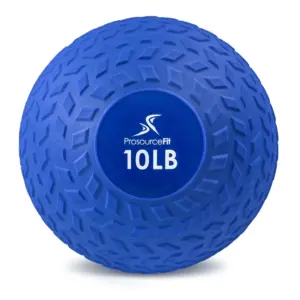 ProsourceFit Tread Slam Medicine Balls w/ Ultra Grip for Weighted Workouts | 10 lb | Blue 10lb | Blue 2