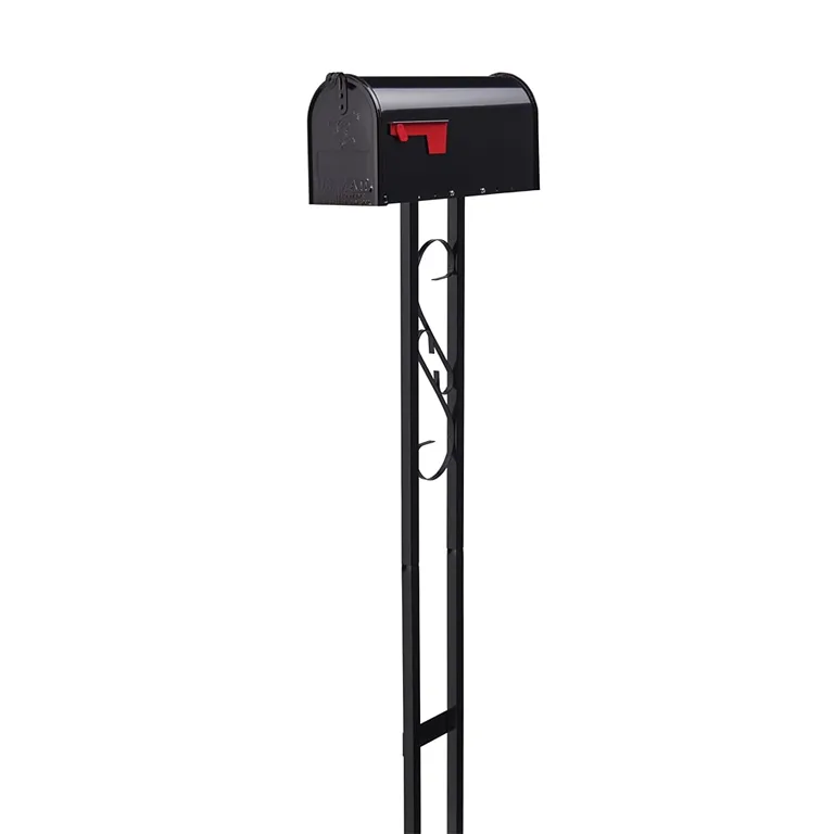 Mailbox-to-Go Weather-Resistant Steel Metal Mail Box for Outside with Post | Black | Medium Curbside Mailbox | USPS Approved for Residential Delivery