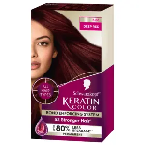 Schwarzkopf Keratin Color Permanent Hair Color | 5.88 Deep Red | 1 Application