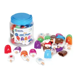 Learning Resources Mini ABC Pops | Vocabulary Words | Alphabet | Fine Motor Skills Toys | Toddler Learning Toys | Preschool Learning Activities | Kids Easter Gifts | Ages 3+,52 Pieces