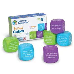 Learning Resources Be Kind Cubes | 6 pieces | Social Emotional Learning Toys for Kids Ages 5+ | Speech Therapists Materials