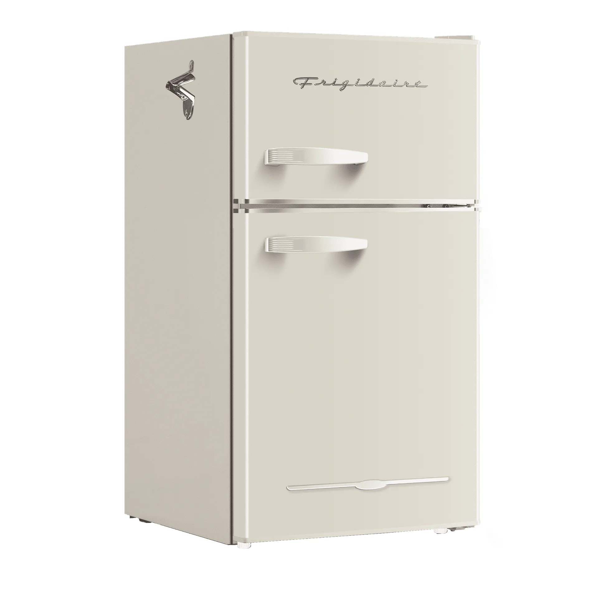 Frigidaire | 3.1 Cu. Ft. 2 Door Retro Compact Refrigerator | Built-Inch Side Bottle Opener | Cream
