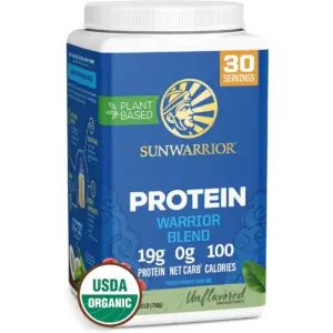 (2 pack) Sunwarrior Warrior Blend Unflavored Vegan Protein Powder | 30 Servings