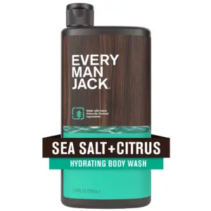 Every Man Jack Men's Hydrating Body Wash Soap for All Skin Types | Sea Salt | 16.9 Fluid Ounces