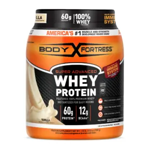 Body Fortress Super Advanced 100% Premium Whey Protein Powder | Vanilla | 1.74lbs (Packaging May Vary)