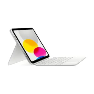 Apple Magic Keyboard Folio: iPad Keyboard & case for iPad (A16 & 10th Generation) | Detachable Two-Piece Design That attaches magnetically | Built-Inch trackpad | US English White
