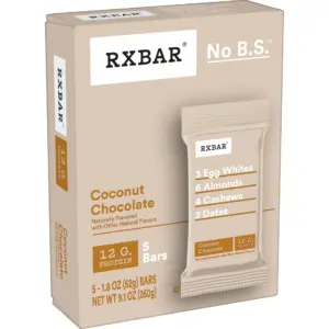 RXBAR Protein Bars Gluten-Free | Coconut Chocolate | 12 Count | 22 Ounce