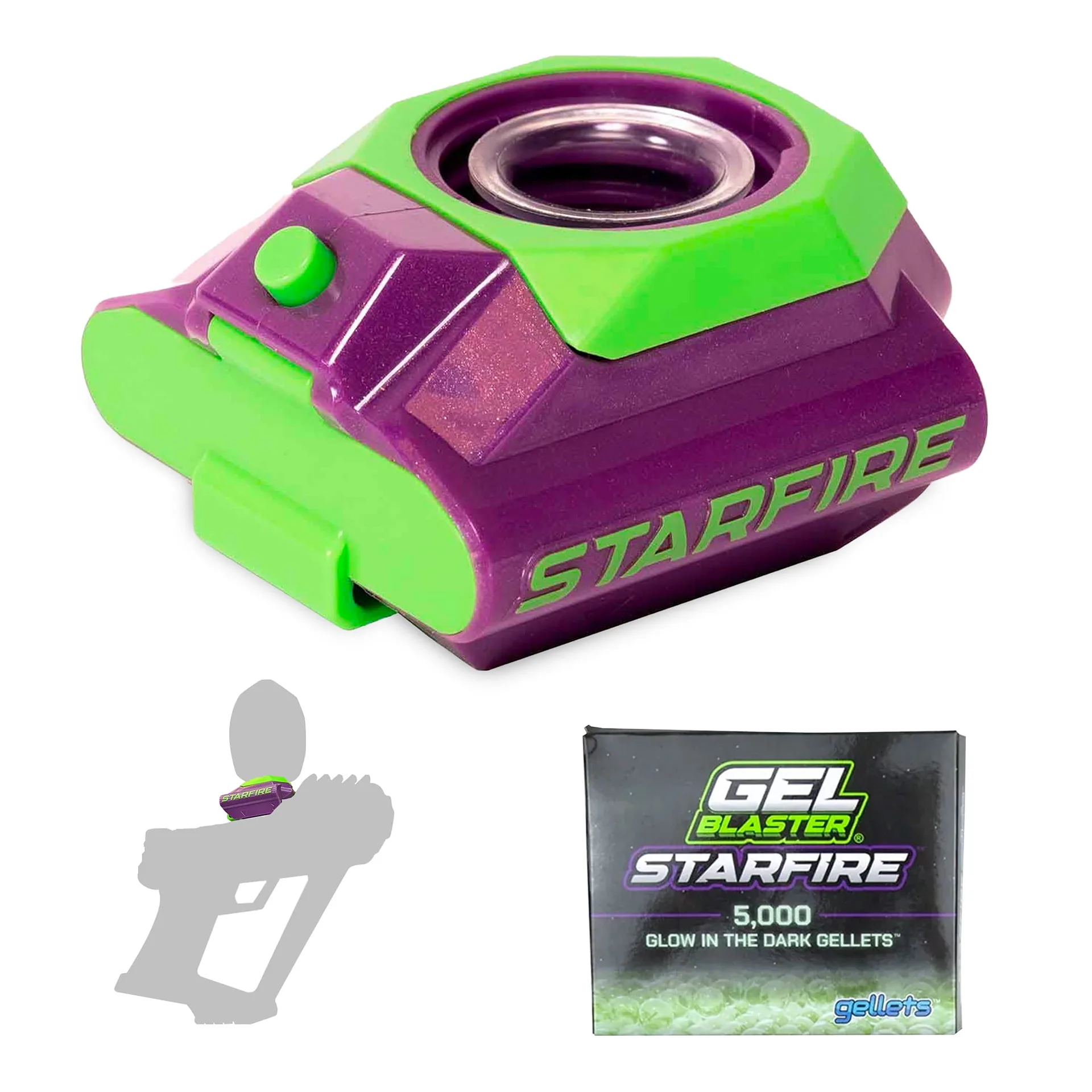 Gel Blaster Starfire Glow-Inch-the-Dark Activator Water Bead Blaster Attachment Includes 5k Gellets | Single