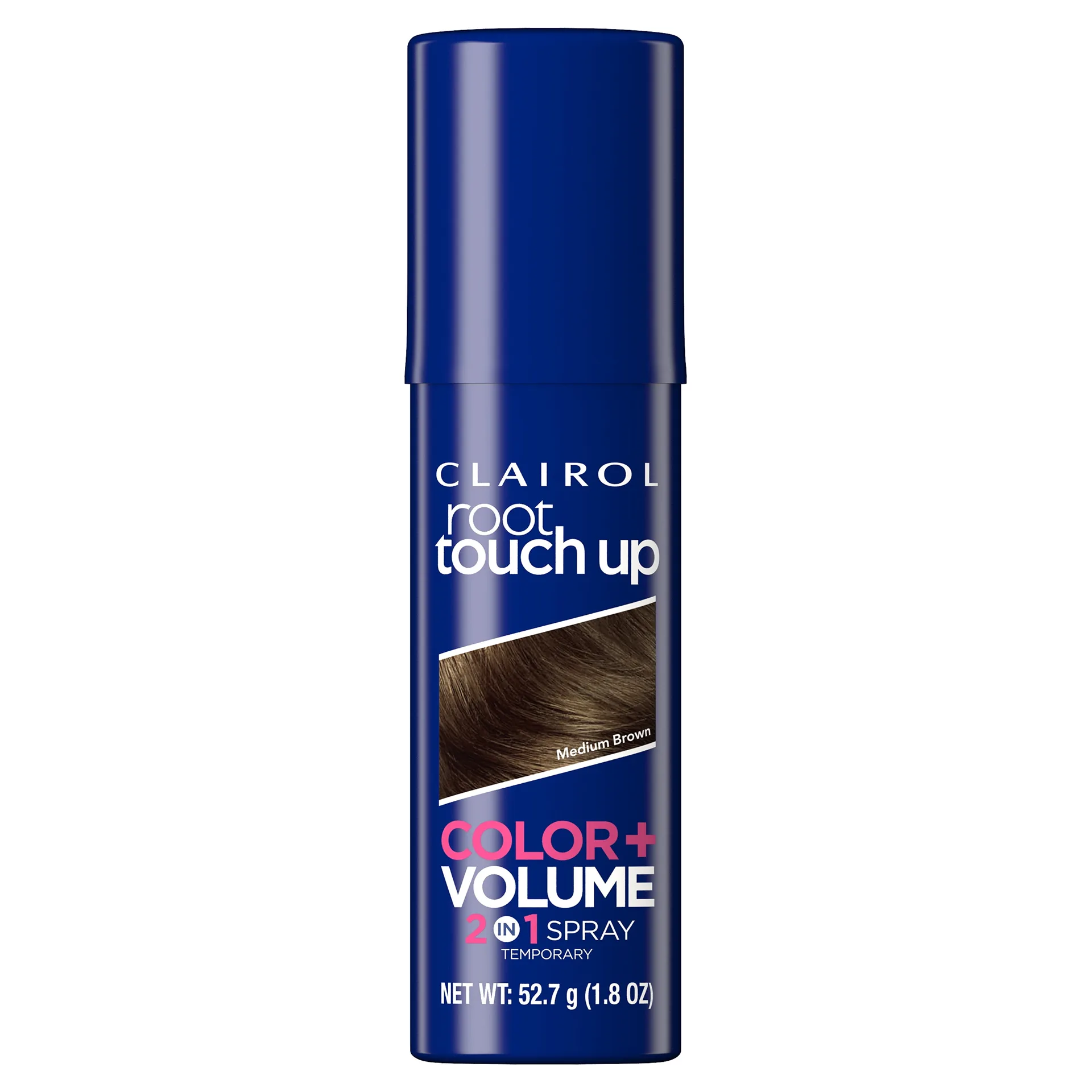 Clairol Root Touch-Up Color & Volume 2-Inch-1 Spray | Temporary Root Spray Hair Dye | Medium Brown | Hair Color | 1.8 Ounce