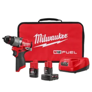 Milwaukee 3404-22 M12 FUEL 1/2 Hammer Drill Kit with Brushless Motor (Premium Edition)