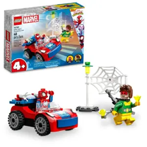 LEGO Marvel Spider-Man's Car & Doc Ock Set 10789 | Spidey & His Amazing Friends Buildable Toy for Kids 4 Plus Years Old with Glow Inch the Dark Pieces | Multi-Colored