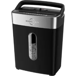 Paper Shredder | 8-Sheet Crosscut Shredder with 4.2 Gallon Bin Shred | P-4 Security Level,black