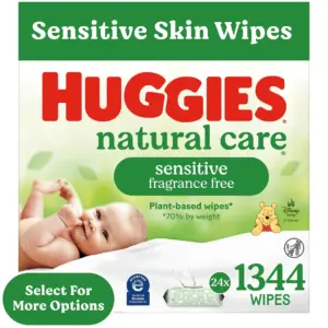 Huggies Natural Care Sensitive Baby Wipes | Unscented | 15 Pack | 960 Total Ct (Select for More)