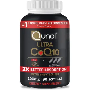 Qunol Ultra CoQ10 | 100 mg | Antioxidant for Heart Health and Energy Production. 90 Softgels
