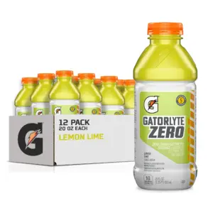 (12 pack) Gatorade Gatorlyte Zero Sugar | Lemon Lime Electrolyte Sports Drink | 20 fl Ounce Bottle