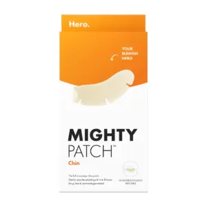 Hero Cosmetics Mighty Patch Chin | Contoured Chin Hydrocolloid Acne Pimple Patch | 10ct