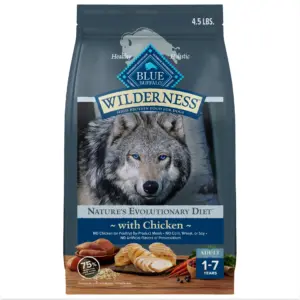 Blue Buffalo Wilderness Natural Dry Dog Food Plus Wholesome Grains | Chicken | 4.5 lbs