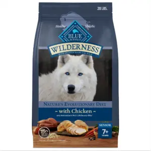 Blue Buffalo Wilderness Alimento Seco Natural para Perros Mayores con Alto Contenido de Proteinas | Receta de Pollo | 28 Libras. | 28 lbs