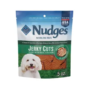 Blue Buffalo Nudges Jerky Cuts Dog Treats Made with Real Chicken | 5-Ounce. Bag | 1 | 5 Ounce