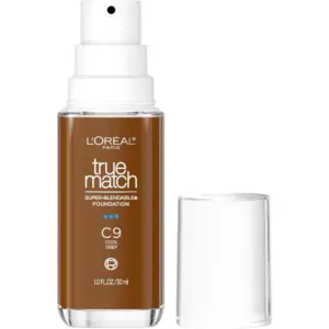 L'Oreal Paris True Match Cream Foundation Makeup | C9 Cool Deep | 1 fl Ounce | Single