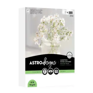 Astrodesigns White Cardstock | 8.5 x 11 | 65 lb./176 Gsm | 97 Brightness | 175 Sheets