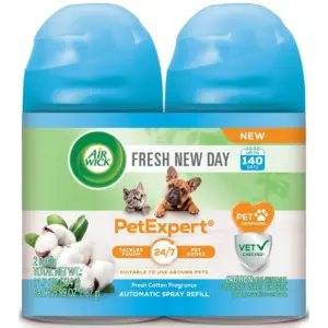 Air Wick Automatic Spray Pet Expert | Fresh New Day | 2ct | Fresh Cotton | Air Freshener | Essential Oils