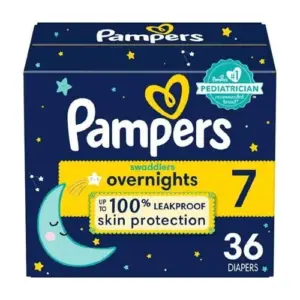 Pampers Swaddlers Overnights Diapers | Size 4 | 58 Count | Disposable Baby Diapers | Night Time Skin Protection
