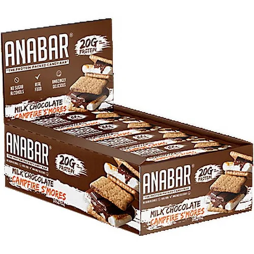 Anabar Campfire S'Mores 12 Protein Bars Final Boss Performance 21 Grams Smores | Milk Chocolate Campfire S'mores