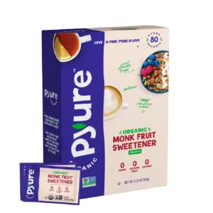 Pyure Organic Monk Fruit Blend Granular Sweetener Packets 80ct | 80 ct | 1