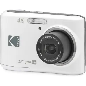 KODAK PIXPRO Friendly Zoom FZ45-WH 16MP Digital Camera with 4X Optical Zoom 27mm Wide Angle & 2.7 LCD Screen (White)
