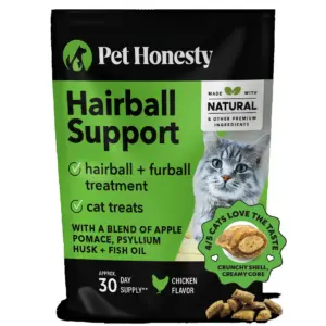 Dual Texture Hairball Support Supplement for Cats (Chicken Flavor) (Premium Edition)
