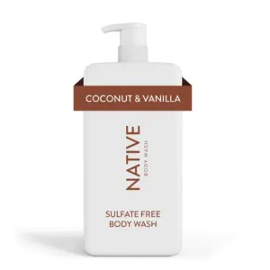 Native Body Wash | Sulfate Free | Coconut and Vanilla | for Women and Men | 36 Ounce | 1