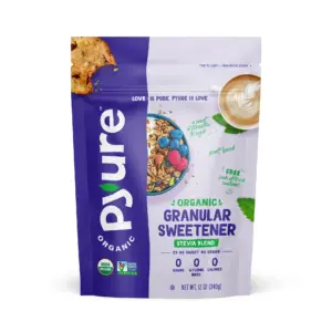 Pyure Organic Stevia Blend | Granulated Sugar Substitute with Zero Calories and Carbs | Keto | Diabetic and Vegan Friendly | Sugary Taste Alternative | USDA Organic | Non-GMO | Good For Baking | 12oz