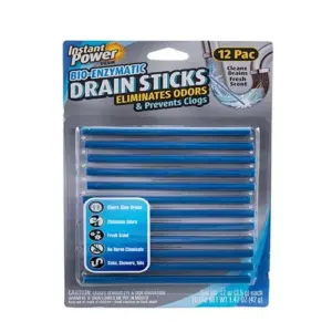Instant Power Bio-Enzymatic Drain Cleaner Sticks (Premium Edition)