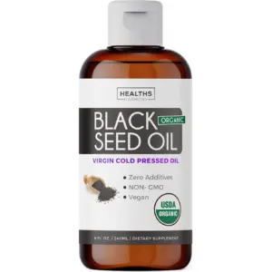 Healths Harmony Organic Black Seed Oil | Cold-Pressed Nigella Sativa Extract | 8 fl Ounce