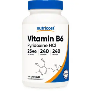 Nutricost Vitamin B6 (Pyridoxine HCl) 25mg | 240 Capsules | Supplement