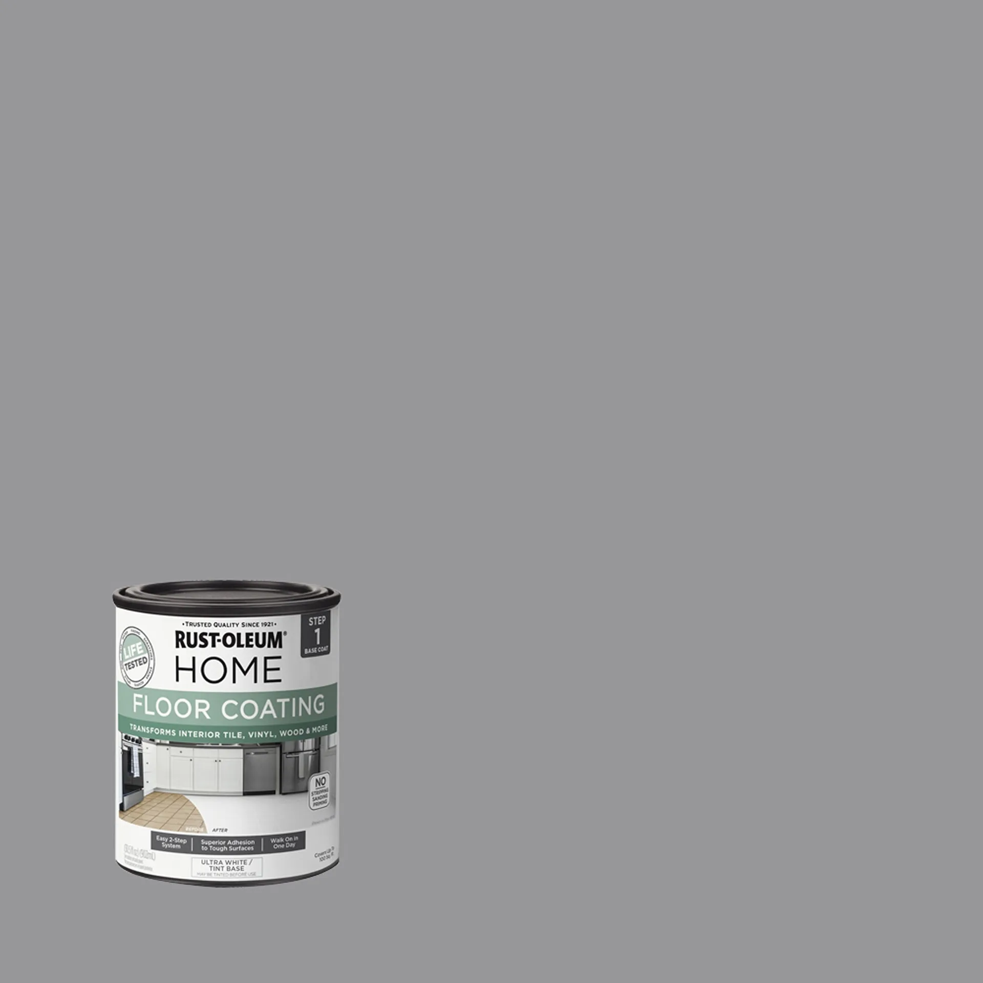 Rust-Oleum Home Aged Gray Interior Floor Coating Base Coat-363119T | Quart