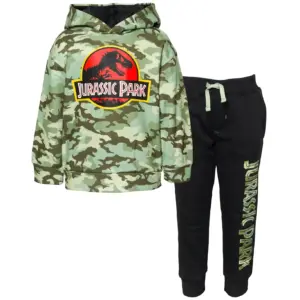 Jurassic World Jurassic Park Toddler Boys Fleece Pullover Hoodie & Pants Outfit Set Toddler to Big Kid