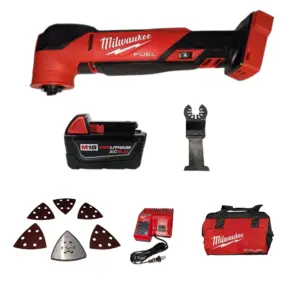 MILWAUKEE M18 FUEL Oscillating Multi-Tool Kit 20,000 OPM | Auto-Load | LED Light | XC5.0 Battery and Charger (Model 2836-21)