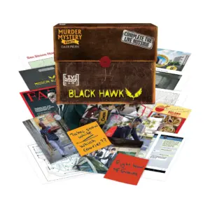 University Games Murder Mystery Party Case Files: Black Hawk Live Mission Game (Premium Edition)