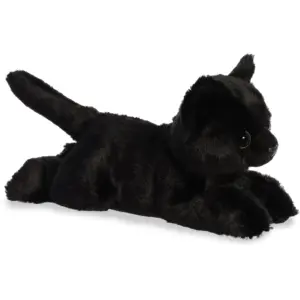 Aurora | Small Black Mini Flopsie | 8 Twilight Cat | Adorable Stuffed Animal