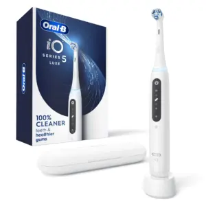 Oral-B iO LUXE Series 5 Electric Toothbrush with (1) Brush Head | Rechargeable | White | White Luxe